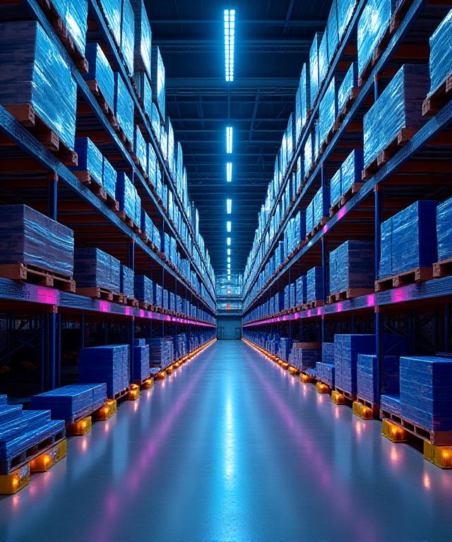 Modern high-tech logistics warehouse facility